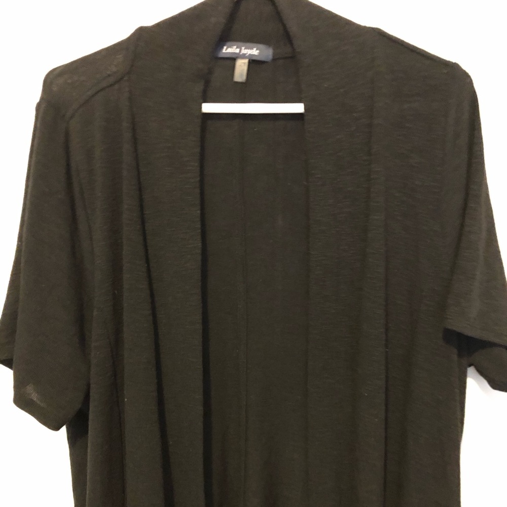 Black Short-Sleeve Cardigan Laila Jayde 2X SFix